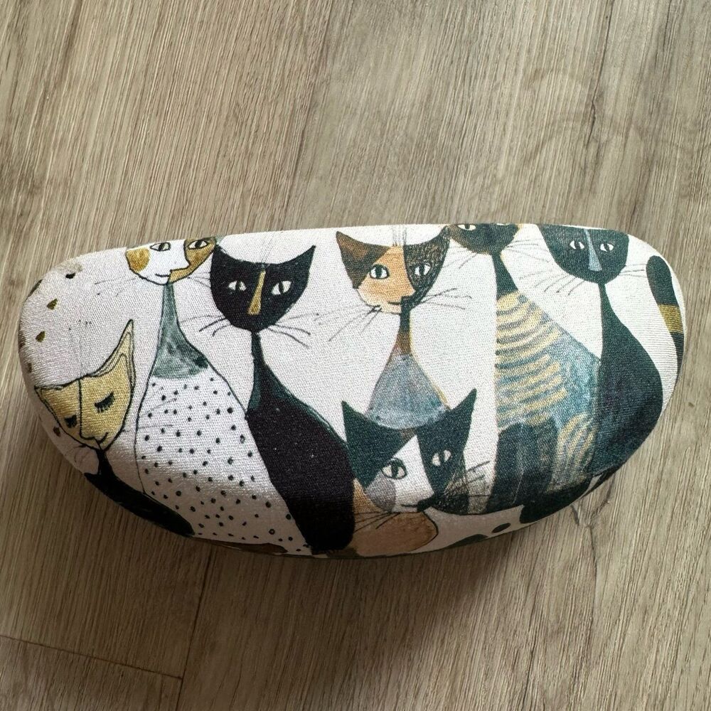 Rosina Wachtmeister Cat Art Sunglasses Case Fabric Covered Hard Shell - Picture 7 of 9